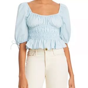 NWT Staud Faye top Winter Sky color 6